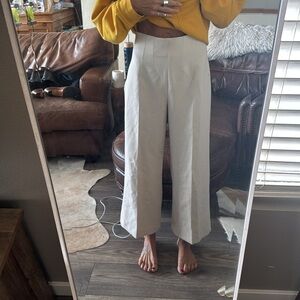 Zara Elegant Cream Wide-Leg Pants brand new from the flagship store in Tokyo XS